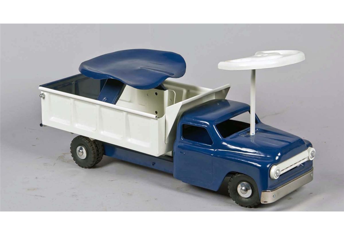 Structo Toys Pressed Steel Riding Dump Truck