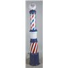 Image 2 : Porcelain Floor Model Barber Pole Trader Sign