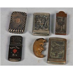 Lot of 6: Early Match Safes.