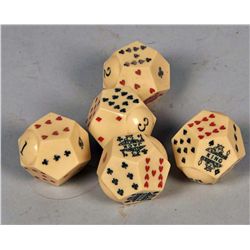 Set Of 5 Multi-Sided Dodecahedron Montana Dice