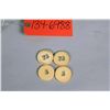 Image 1 : Set Of 4 Early Ivory Scrimshaw Numbered Chips