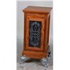 Image 1 : Oak Slot Machine Stand with Leaded Glass Panel