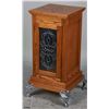 Image 1 : Oak Slot Machine Stand with Leaded Glass Panel