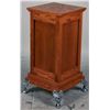 Image 2 : Oak Slot Machine Stand with Leaded Glass Panel