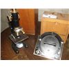 Image 2 : BAUSCH AND LOMB ROCHESTER NEW YORK MICROSCOPE WITH ORIGINAL BOX AND PROPELLER PROTRACTOR WITH