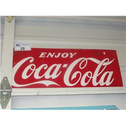 ENJOY COCA COLA TIN ADVERTISEMENT SIGN