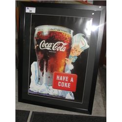 COCA COLA HAVE A COKE SPRITE BOY FRAMED ADVERTISEMENT PRINT