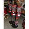 Image 1 : GROUP OF 5 VINTAGE 5CENT GUMBALL MACHINES; 2 PAIRS ON PEDESTAL STANDS, ONE SINGLE