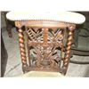 Image 2 : HEAVILY CARVED OAK WITH BARLEY TWIST CROSS AND MASONIC SYMBOL PRAYER CHAIR