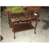 Image 1 : CARVED SIDE TABLE WITH BALL AND CLAW FEET