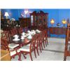 Image 1 : IFW INTERNATIONAL FURNITURE CHERRY FINISH 14PC DINING ROOM SUITE; TABLE WITH 2 LEAFS, 10 CHAIRS,