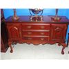 Image 2 : IFW INTERNATIONAL FURNITURE CHERRY FINISH 14PC DINING ROOM SUITE; TABLE WITH 2 LEAFS, 10 CHAIRS,