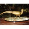 Image 1 : METAL PHEASANT FIGURINE ON MARBLE AND ONYX STAND