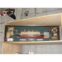 TITANIC SHADOW BOX DISPLAY DECORATIVE WALL HANGING