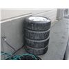 Image 1 : SET OF 4 NOKIAN HAKKAPELIITTA SPORT UTILITY 225/60R17 TIRES WITH CORE RACING ALLOY RIMS