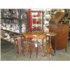 Image 1 : GROUP LOT OF 5PCS OF ANTIQUE FURNITURE; TABLES, UMBRELLA STAND, PLANTER, ETC