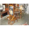 Image 1 : GROUP LOT OF 6PCS OF ANTIQUE FURNITURE; FOLDING SCHOOL STUDENTS DESK, DROP SIDE OAK END TABLE,