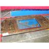 Image 1 : HEAVILY CARVED MAHOGANY ASIAN DECORATIVE WALL MIRROR