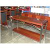 Image 2 : 13PC ITALIAN MADE AFRICAN OAK LACQUER DINING ROOM SUITE; TABLE, 2 LEAFS, 10 CHAIRS, SIDEBOARD AND