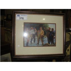 GROUP OF 5 FRAMED FISHING AND HUNTING PRINTS