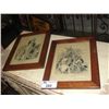 Image 1 : PAIR OF OAK FRAMED CRUSADERS PRINTS