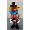 Image 1 : Hand Blown Art Glass Clown (possibly Murano) (7" high)