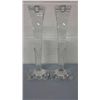Image 1 : Pair of Heavy Crystal Designer Candle Holders (12" high)