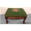 Image 1 : Vintage Needlepoint Upholstered Footstool