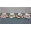 Image 1 : 4 Assorted Bone China Cups and Saucers