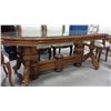 Image 5 : Exquisite Carved Solid Teak Dining Suite Including Glass Top Table, 6 Chairs and China Cabinet With 