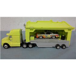 Truck Fresh Racing Truck, Trailer and Car (9" long)