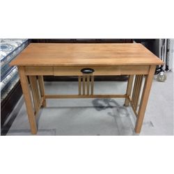 Wood Desk With Drawer