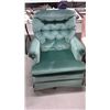 Image 1 : Green Rocking Upholstered Chair