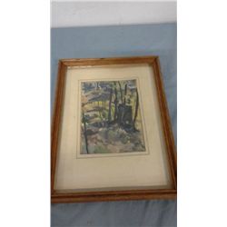 G. Wilcox 1960 Framed Watercolor (11.75  X 15.5  including frame)