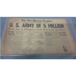 The Des Moines Register Newspaper (Dec. 11, 1941)