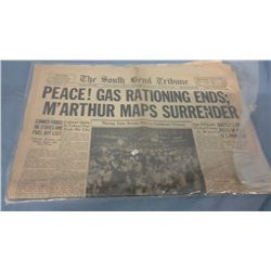 South Bend Tribune Newspaper (Aug. 15, 1945)
