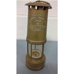 Thomas & Williams Antique Brass Miners Lantern (10" high)