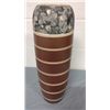 Image 1 : Hand Crafted Chinese Porcelain Modern Vase (19" high, 6.25" diameter)