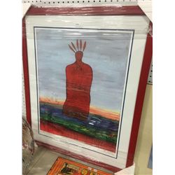 Alan Syliboy Hand Signed Limited Edition Museum Framed Print "Membertou"