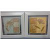Image 1 : Pair of Framed Floral Prints (19.5" X 19.5" including frame)