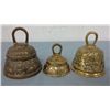Image 1 : 3 Heavy Cast Brass Bells