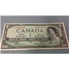 Image 1 : Rare Canadian Devils Face 1954 Canadian One Dollar Bank Note