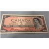 Image 1 : Rare Canadian Devils Face 1954 Canadian Two Dollar Bank Note