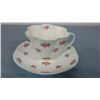 Image 1 : Shelley Bone China Cup and Saucer (Rosebud Pattern)