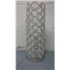 Image 1 : Glass and Metal Vase Lamp (13" high)