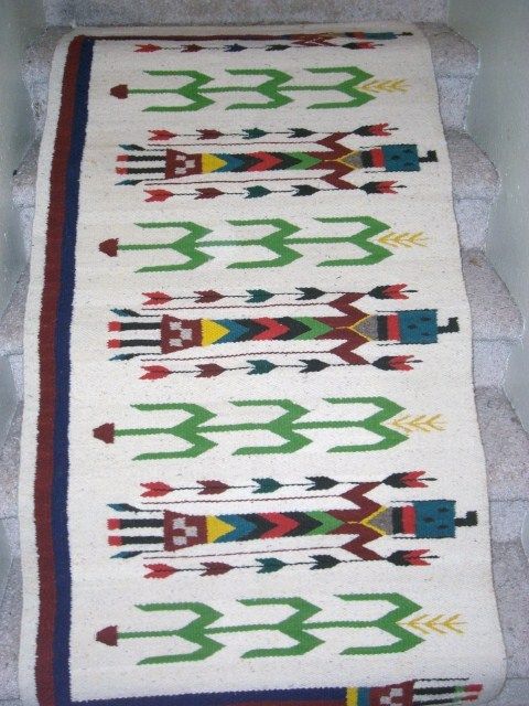 ANTIQUE NAVAJO RUG RARE *AUTHENTIC* BEAUTIFUL COLORFUL WITH NATIVE ...