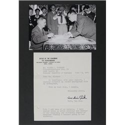 Baek Du-jin Typed Letter Signed