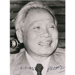 Pham Van Dong Signed Photograph and Compliment Card