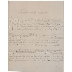 George F. Root Autograph Musical Quotation Signed