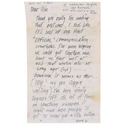 Jerry Garcia Autograph Letter Signed